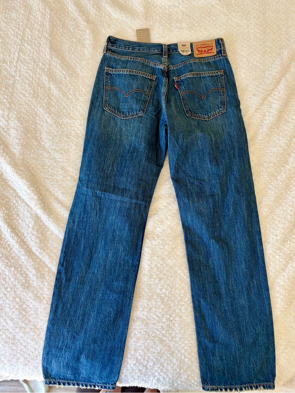 Levi's Straight Leg Men's Jeans - Medium Blue Wash - Picture 5 of 6